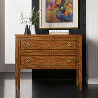 Northern European style commode in modern living space.