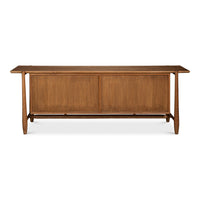Back view of Oak Mid Century Modern Credenza.