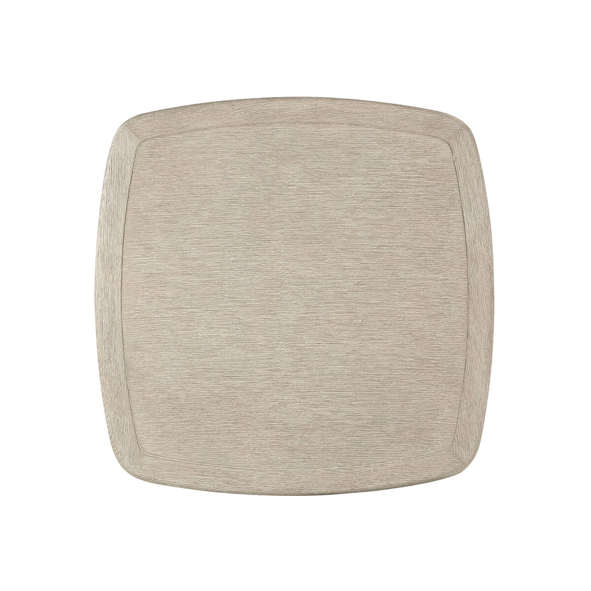 Oak modern side table, top-down view, square tabletop.