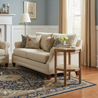 Side table next to sofa in living room