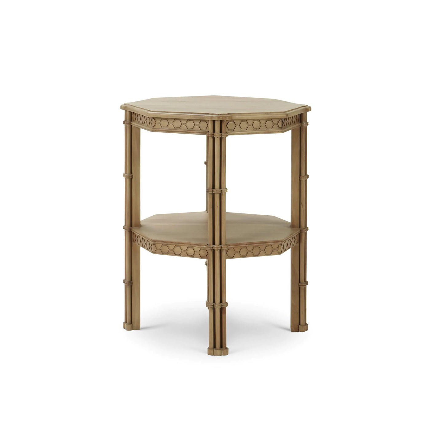Octagonal side table, slight side angle