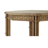 Close-up of side table's intricate detailing