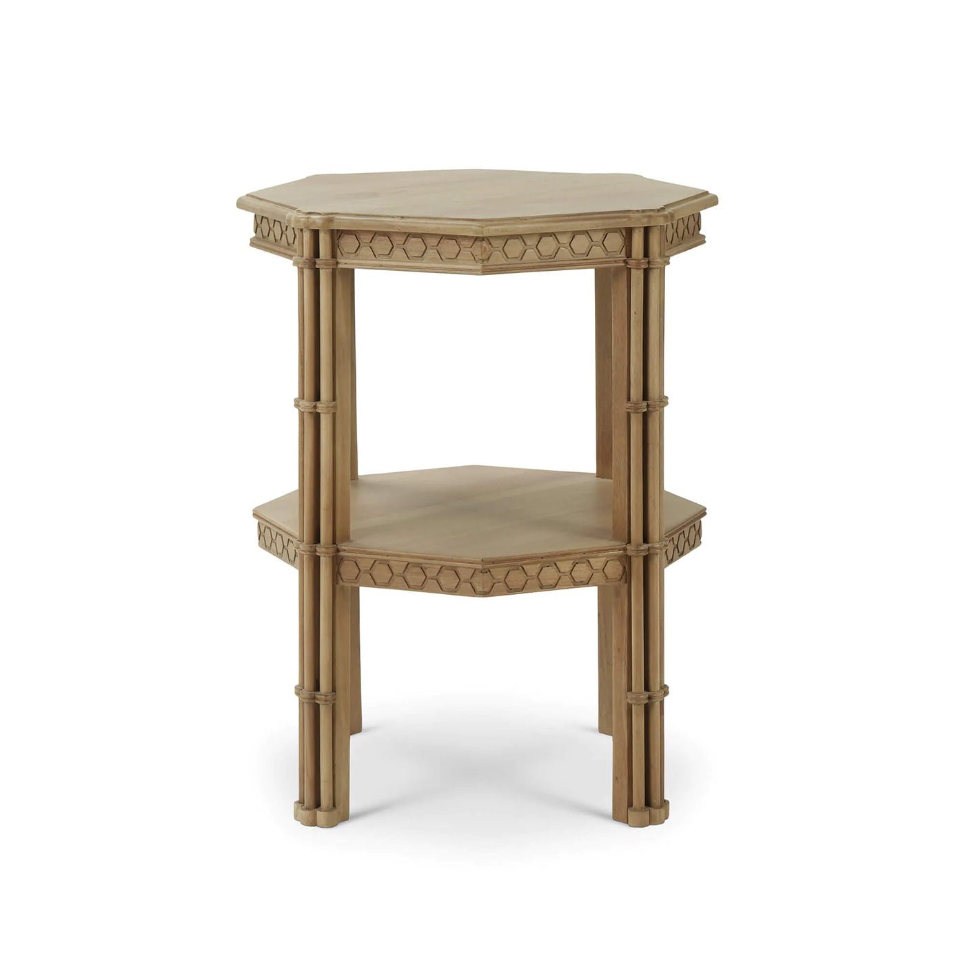 Octagonal side table, front view