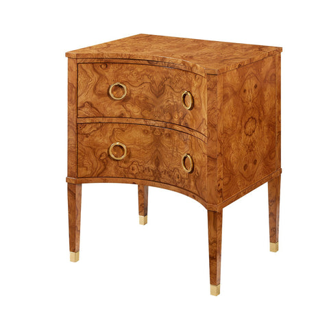 Olive Ash Burl Bedside Chest
