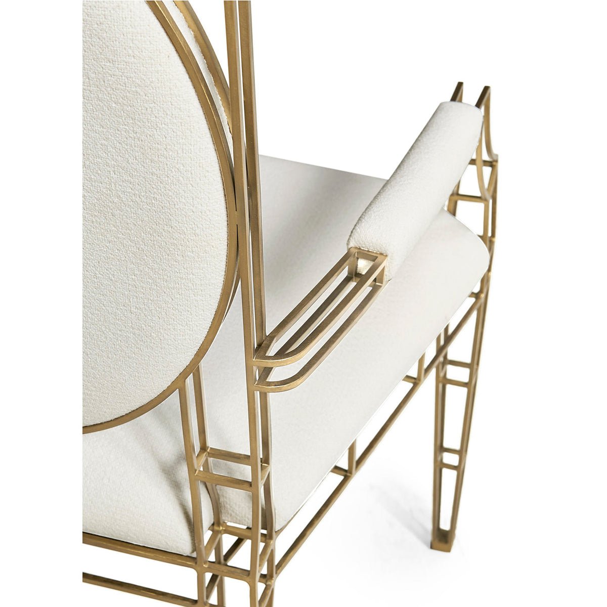 Close-up of chair back and cushion details.