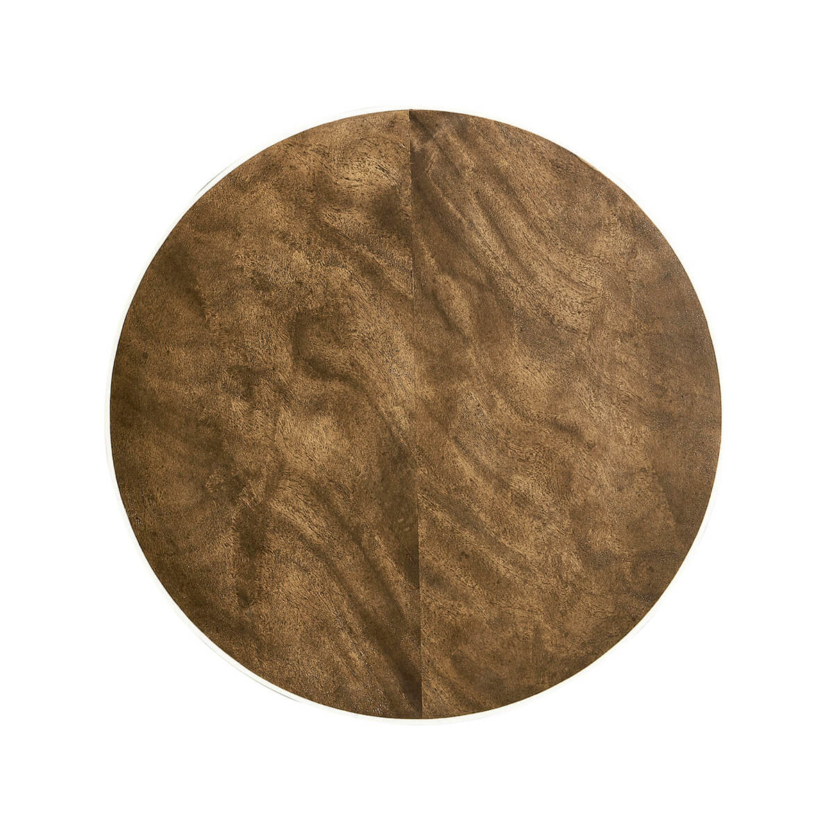 Top surface of mid-century wood accent table.