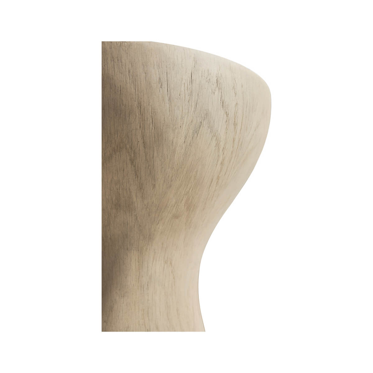 Organic modern accent table wood grain detail