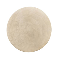 Organic modern accent table circular top view