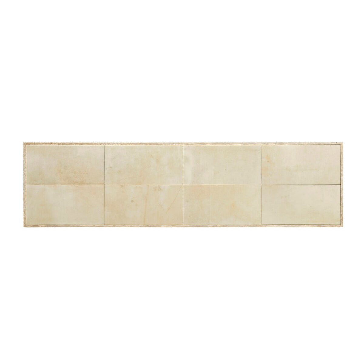 Top view of organic modern console table surface.