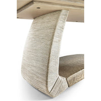 Close-up of dining table base texture, side view.