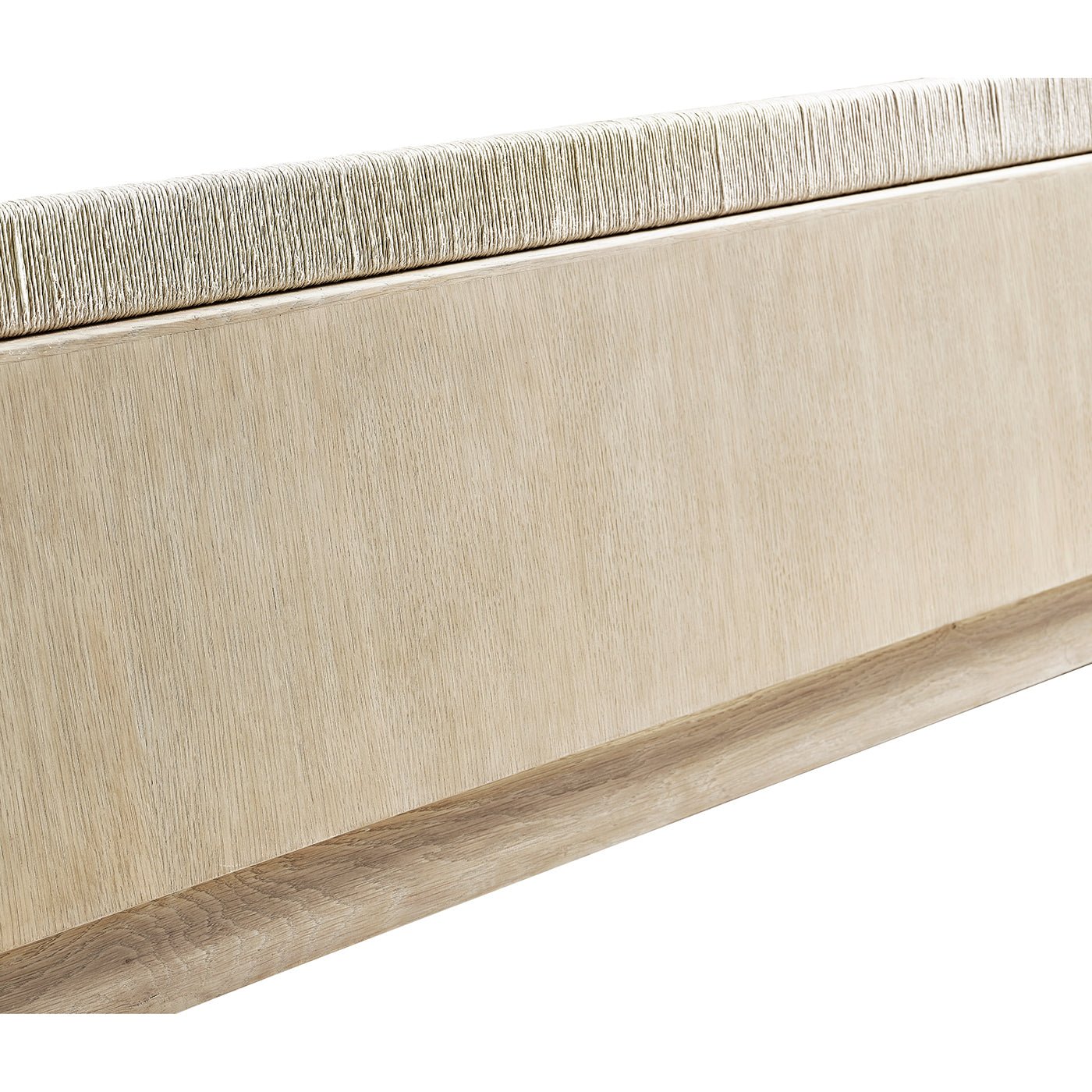 Side detail of Danish king bed base.