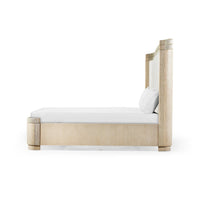 Side profile of Danish cord king bed.