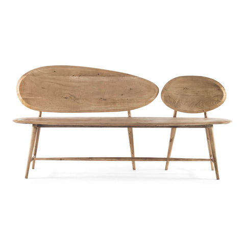 Organic Modern Natural Wood Bench