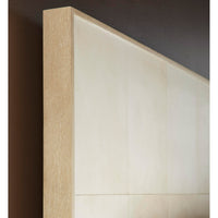 Organic modern king bed headboard side perspective