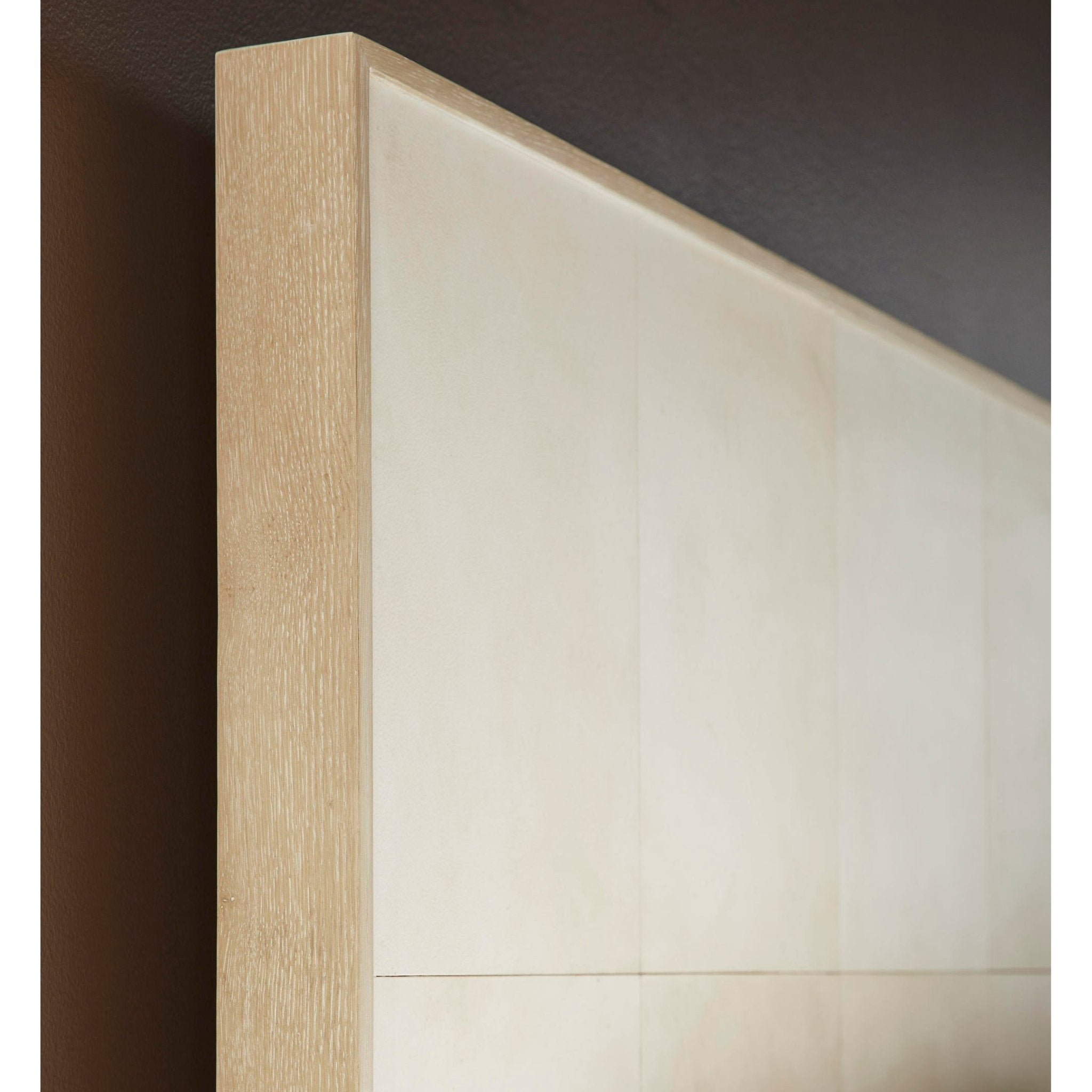 Organic modern king bed headboard side perspective