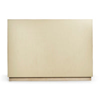 Organic modern king bed back view of headboard