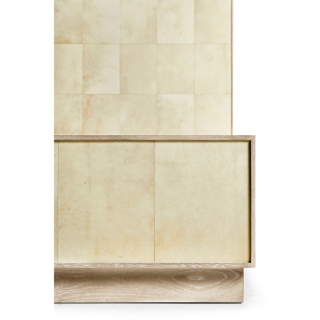 Organic modern king bed footboard and side detail