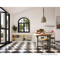 Farmhouse Butcher Block Kitchen Island - Rustic Oak Finish
