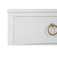 Close-up of nightstand top drawer with handle.