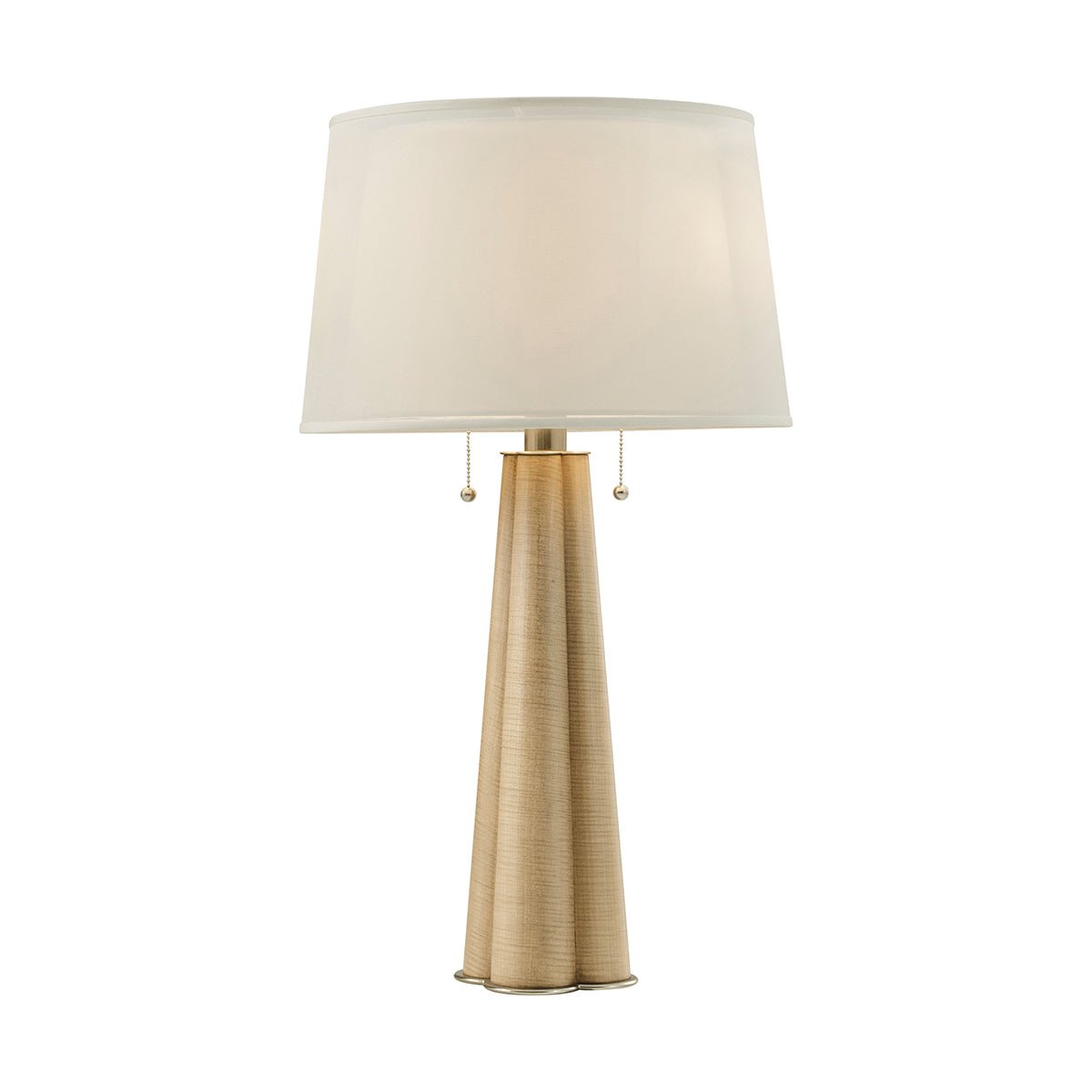 Single Art Deco table lamp close-up.