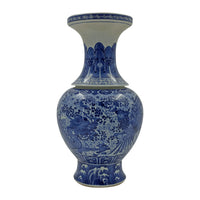 Chinese blue and white porcelain vase side view