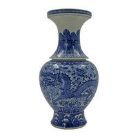 Blue porcelain dragon vase different dragon design side