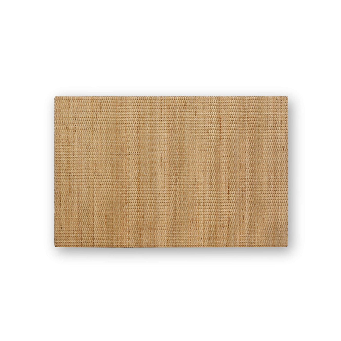 Top view of rattan nightstand, wicker texture.