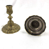 Base and candlestick bottom view, antique French design.