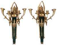 Pair of Empire Four-Light Sconces, detailed view.