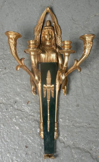 Single Empire four-light sconce, detailed front view.