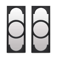 Pair of Art Deco mirrors, geometric design, front view.
