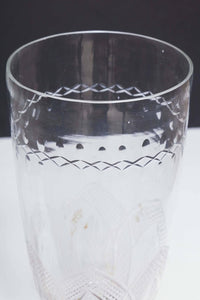 Top half of French photophore, etched glass.