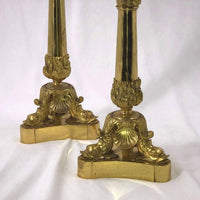Base design of French Empire candelabra, intricate details.
