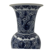Upper section, hand-painted Chinese porcelain vase details.