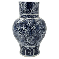 Lower section, Chinese porcelain vase, floral motifs.