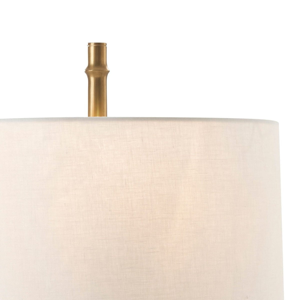 Close-up of lamp shade showing texture and top design