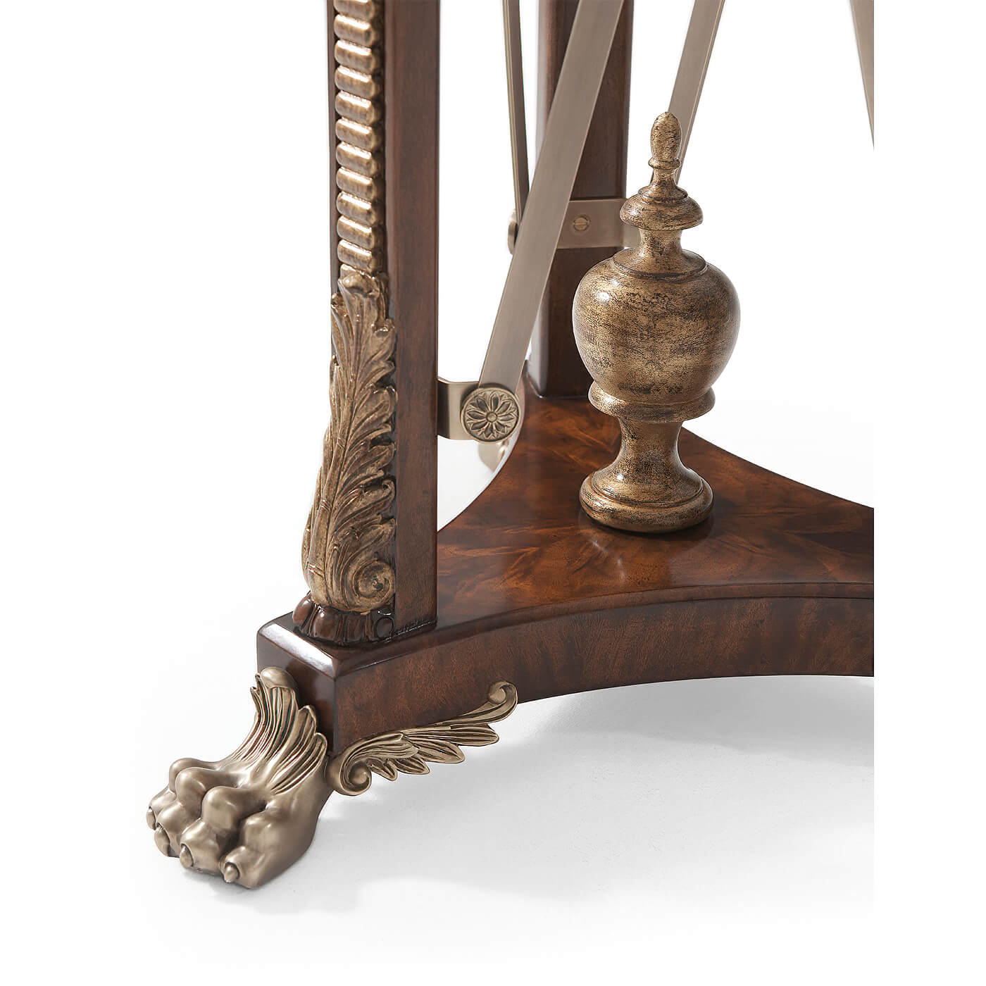 Regency pedestal base with ornate detailing and urn.