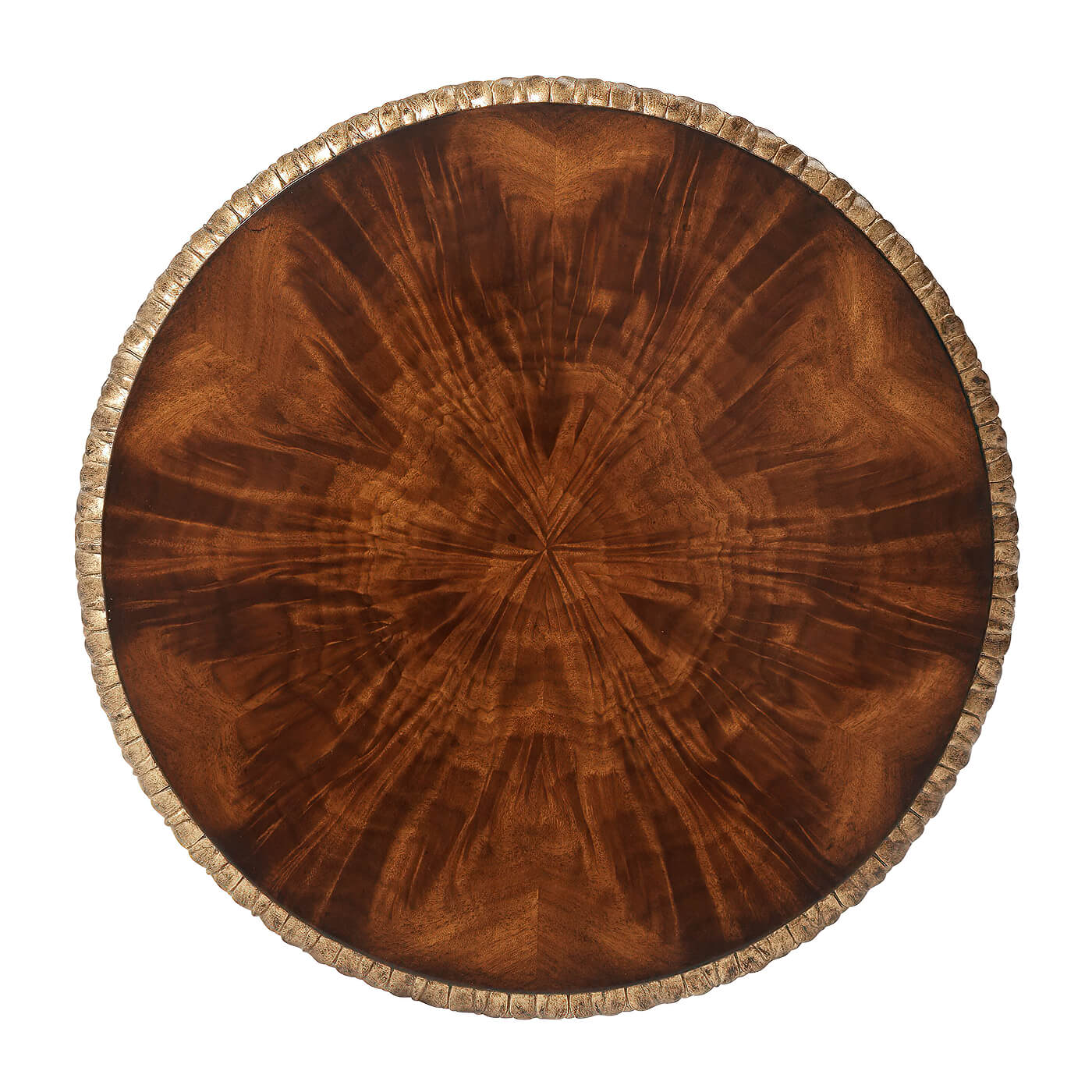 Top view of regency pedestal’s wood pattern.