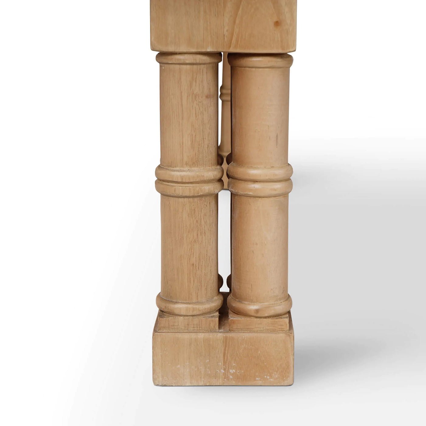 Close-up of leg design on Palm Beach Regency table.