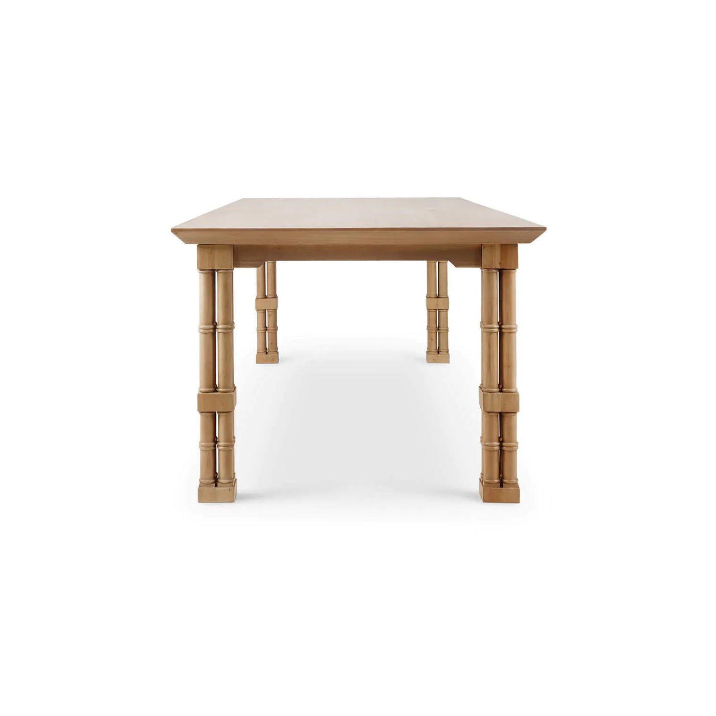 Side view of Palm Beach Regency dining table.