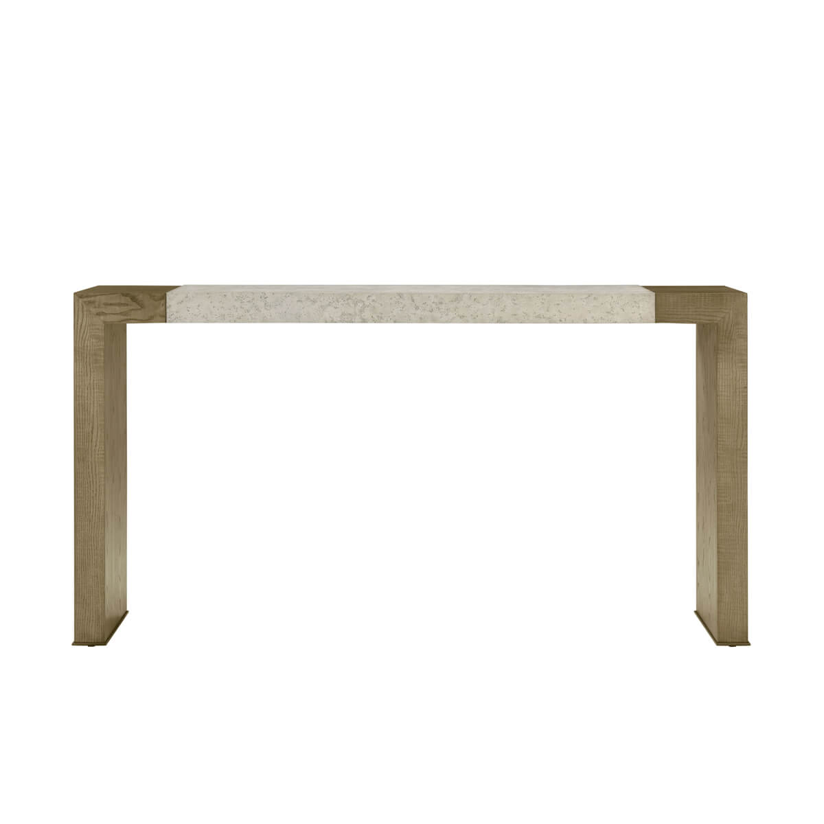Light console table front view.