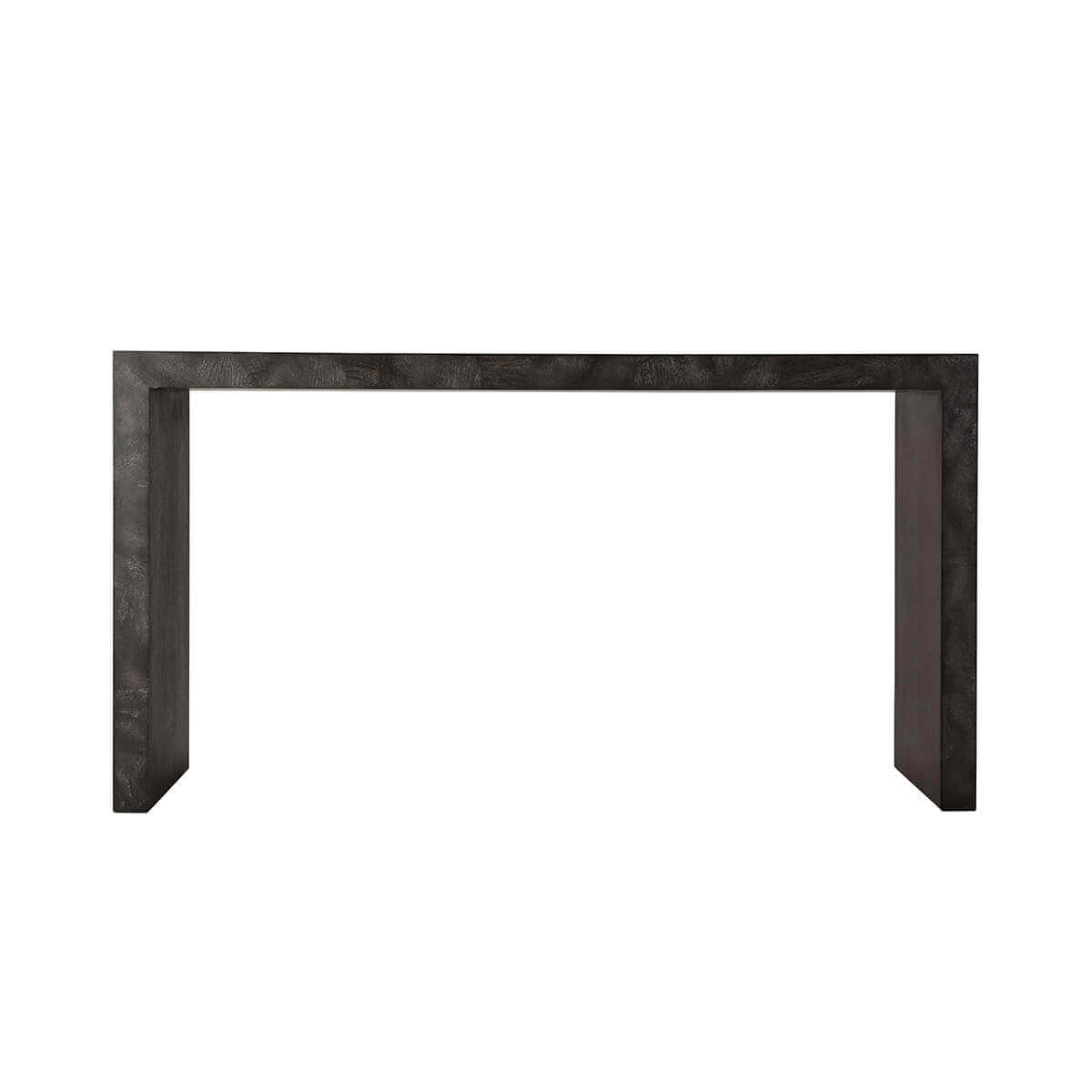 Front view of Parsons console table.