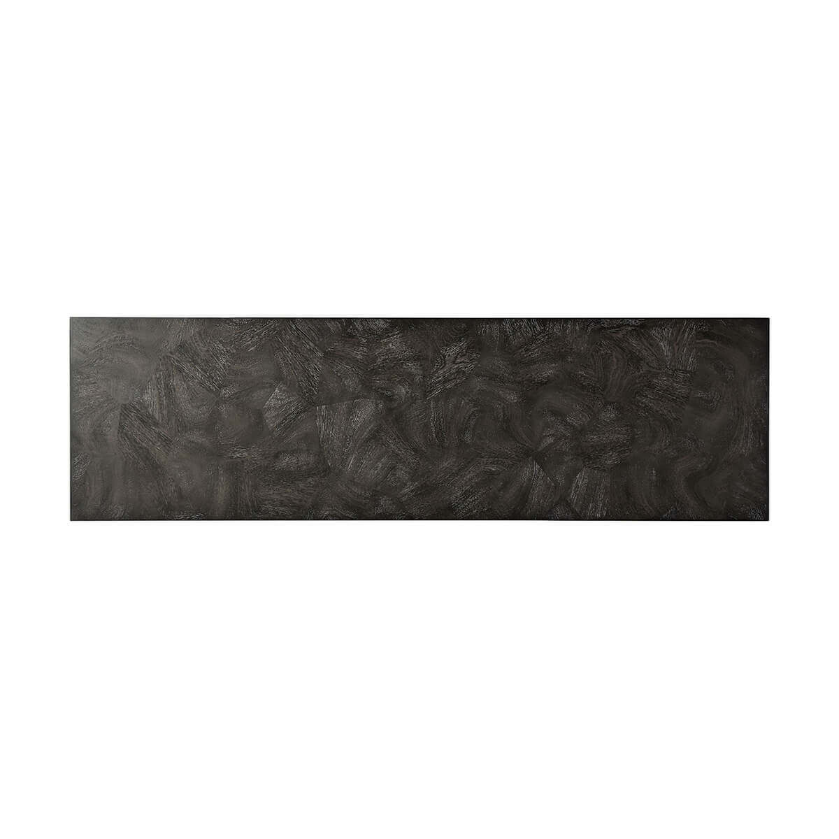 Top view of Parsons console table surface texture.
