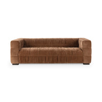 Pleated Velvet Sofa - Bronze, view 2