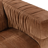 Pleated Velvet Sofa - Bronze, view 5