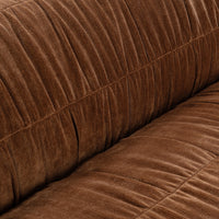 Pleated Velvet Sofa - Bronze, view 6