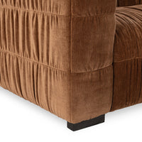 Pleated Velvet Sofa - Bronze, view 7