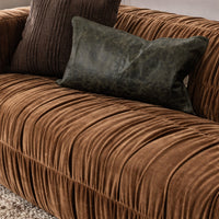Pleated Velvet Sofa - Bronze, view 10