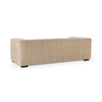 Pleated Velvet Sofa - French Vanilla, view 4