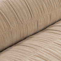 Pleated Velvet Sofa - French Vanilla, view 5